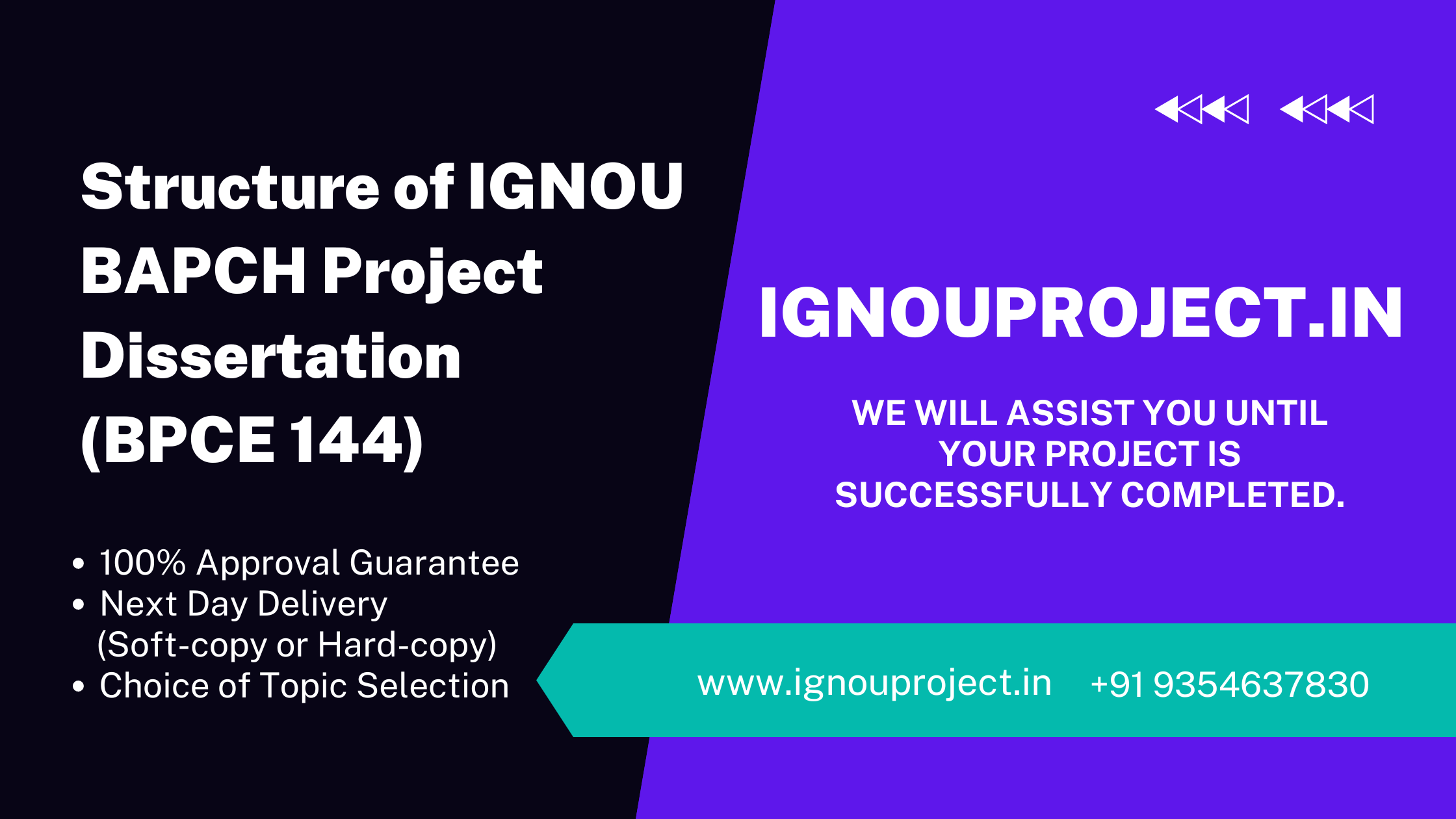 Structure of IGNOU BAPCH Project Dissertation (BPCE 144)