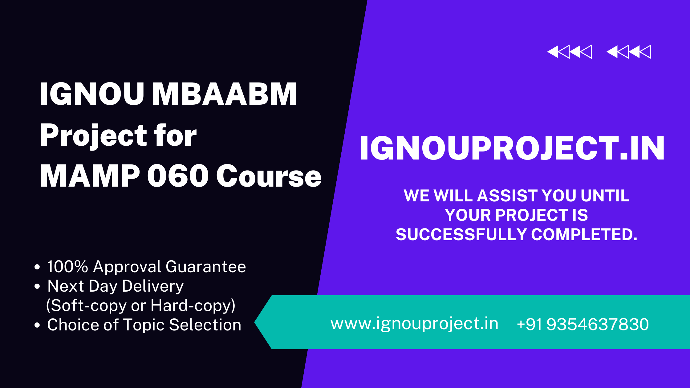 IGNOU MBAABM Project for MAMP 060 Course