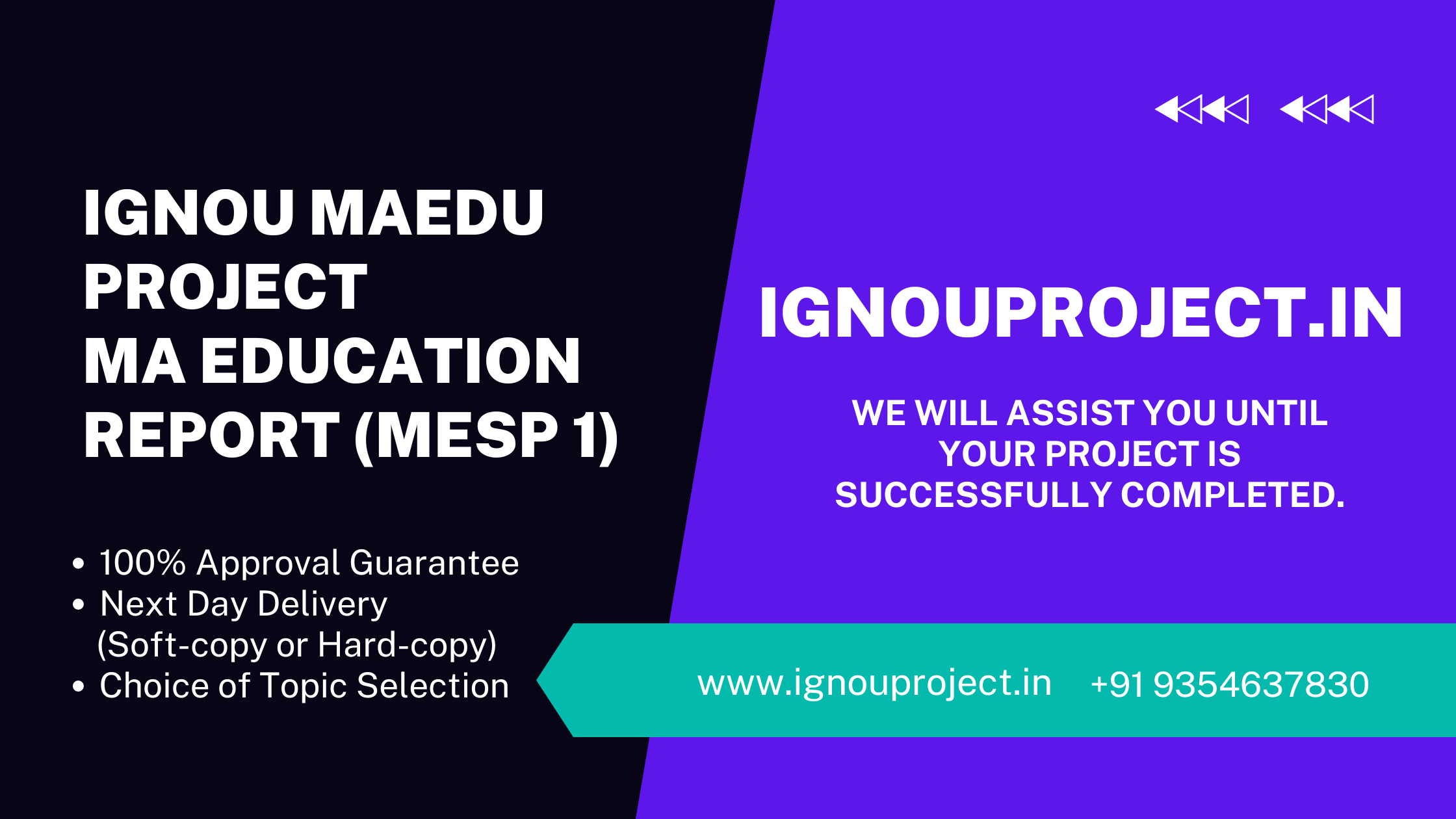 IGNOU MAEDU Project | MA Education Report (MESP 1)