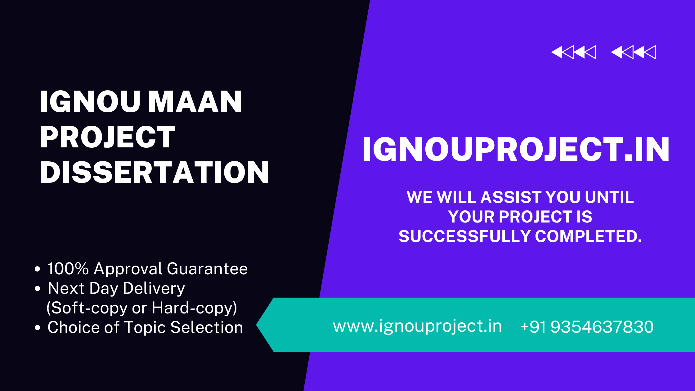 IGNOU MAAN Project Dissertation 