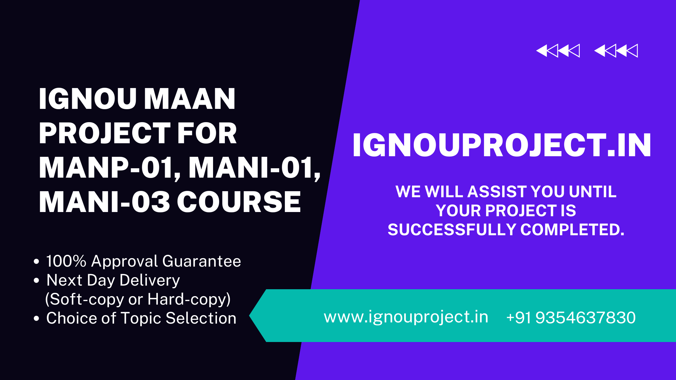 IGNOU MAAN Project for MANP-01, MANI-01, MANI-03 Course