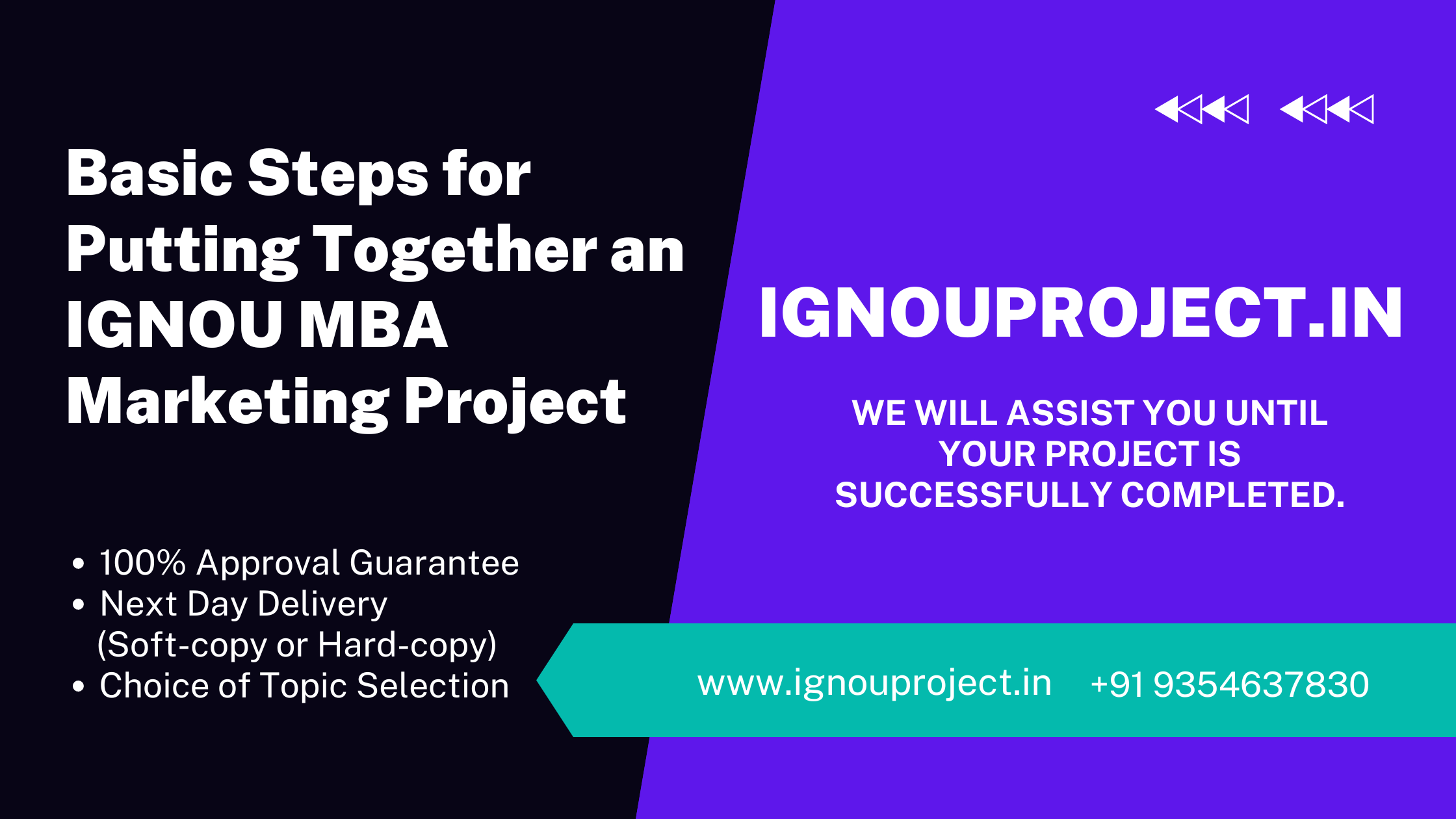 Basic Steps for Putting Together an IGNOU MBA Marketing Project