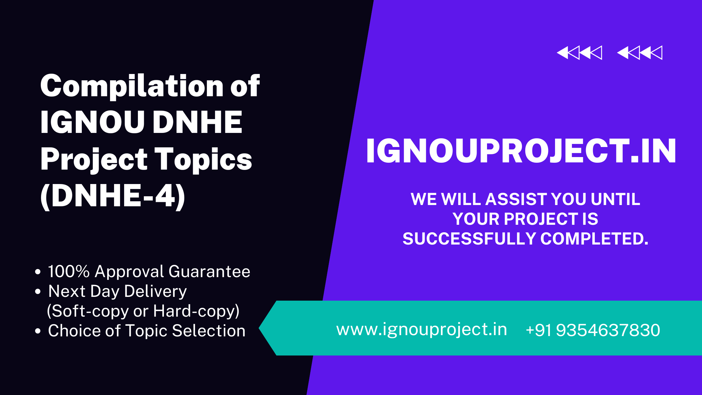 Compilation of IGNOU DNHE Project Topics (DNHE-4)