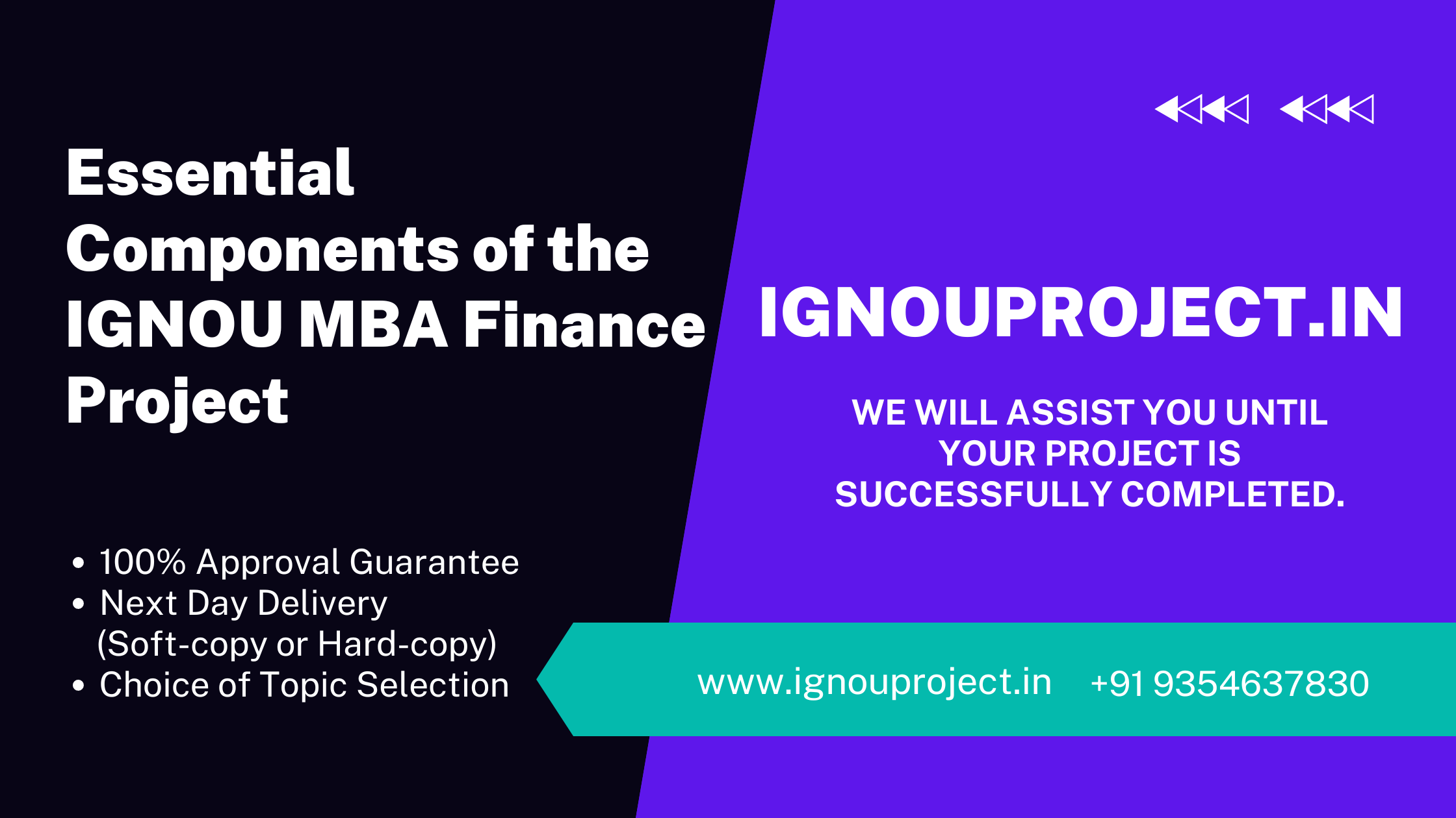 Essential Components of the IGNOU MBA Finance Project