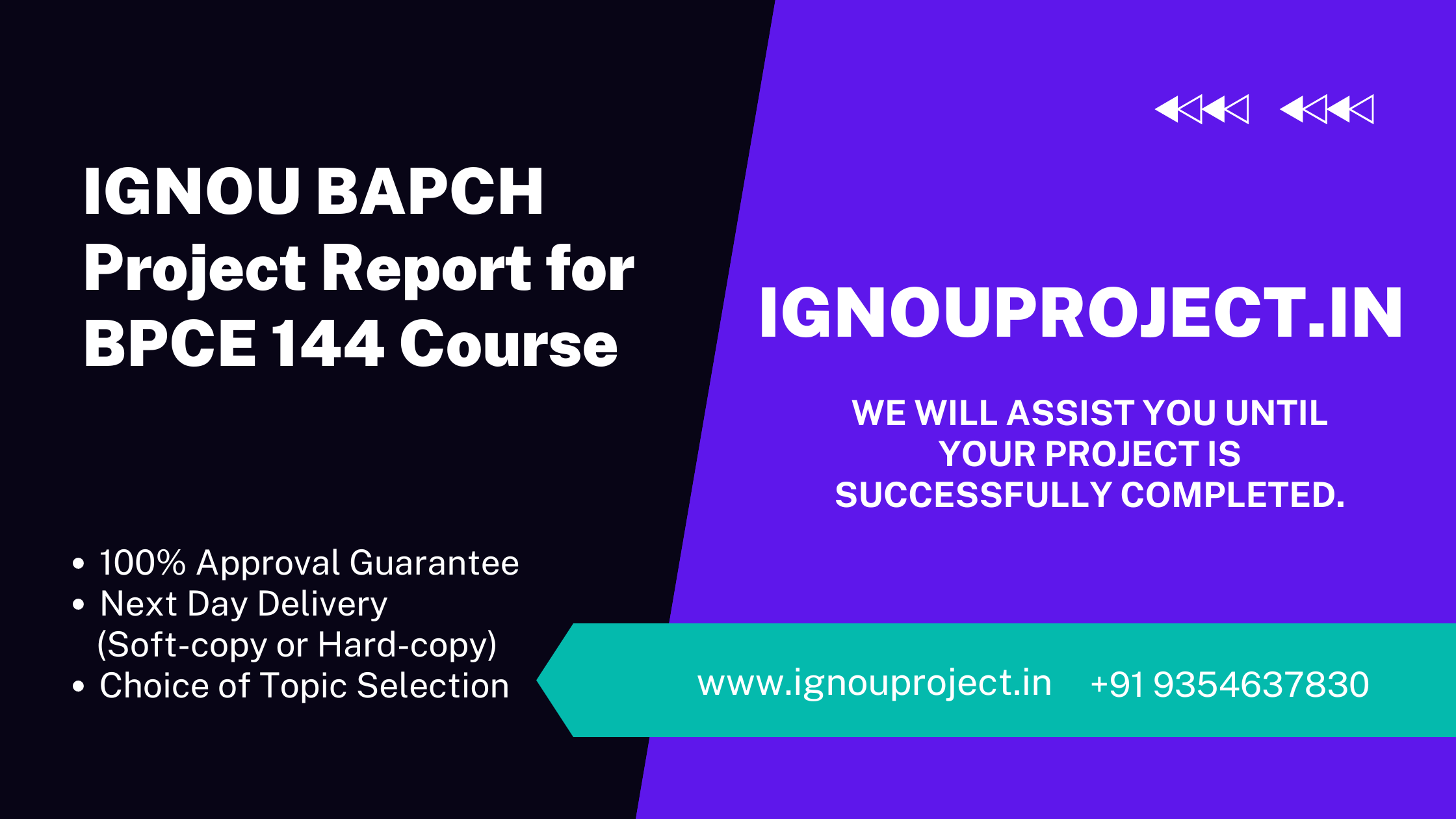 IGNOU BAPCH Project Report for BPCE 144 Course