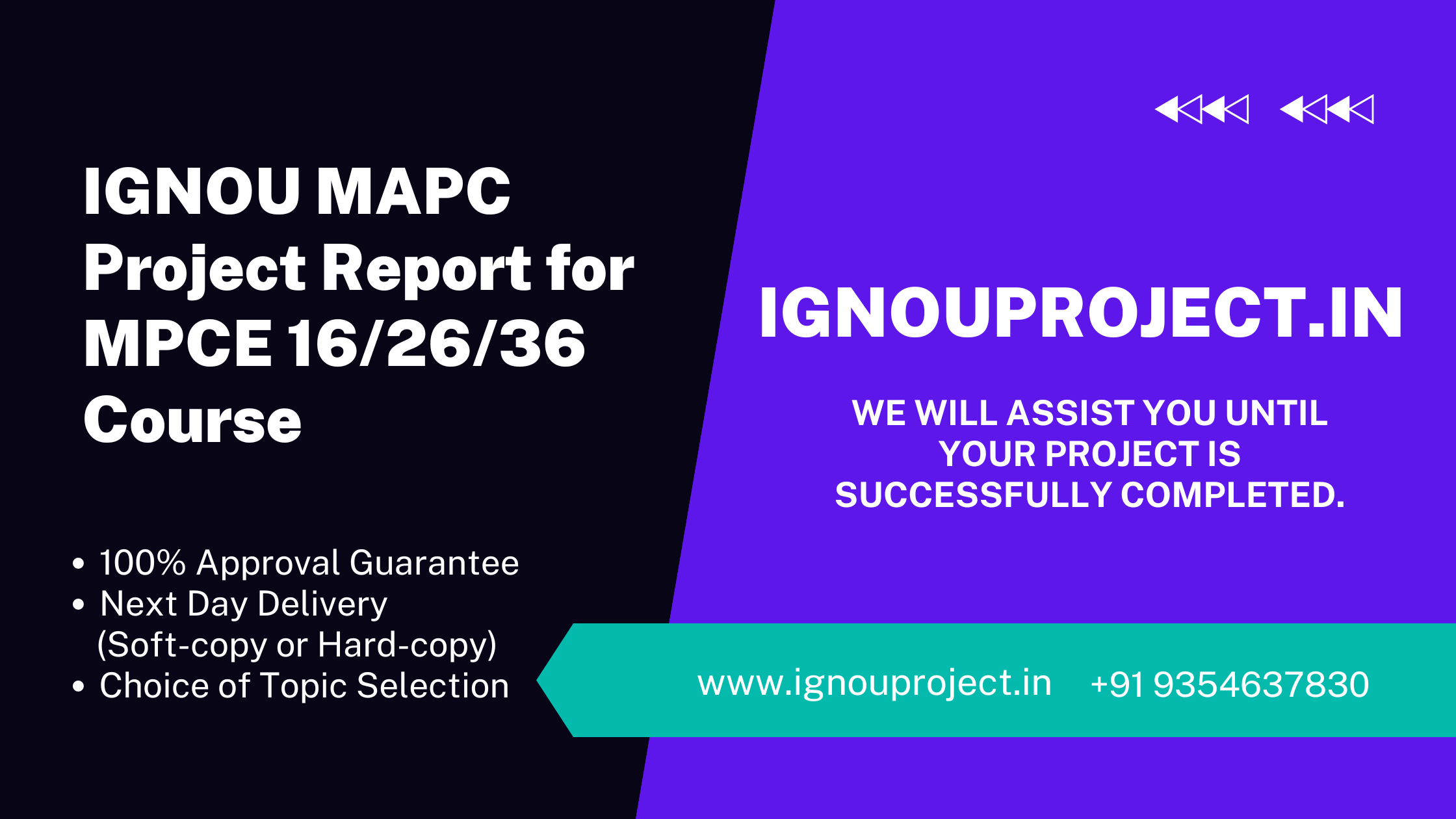 IGNOU MAPC Project Report for MPCE 16/26/36 Course