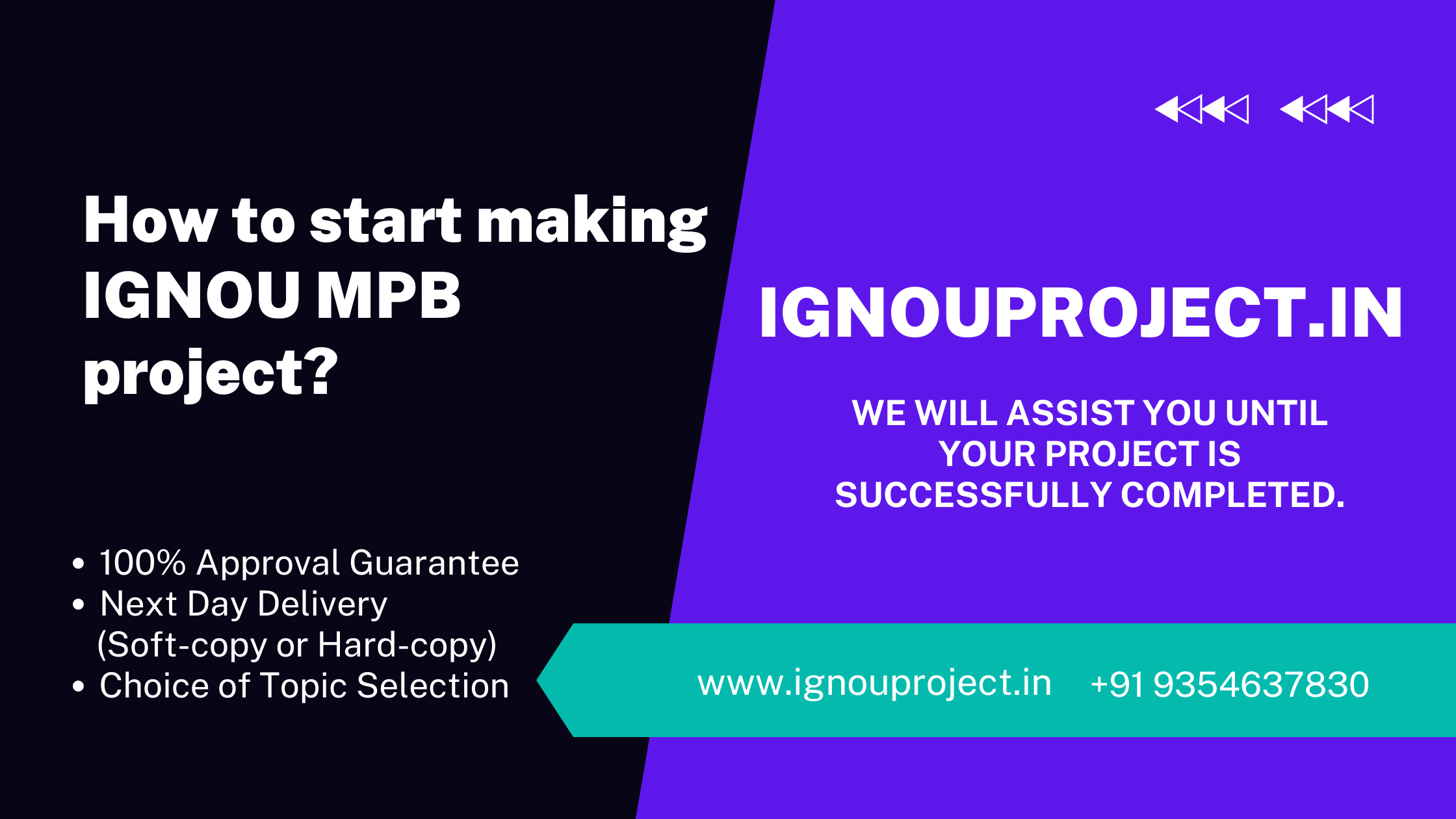 How to start making IGNOU MPB project?