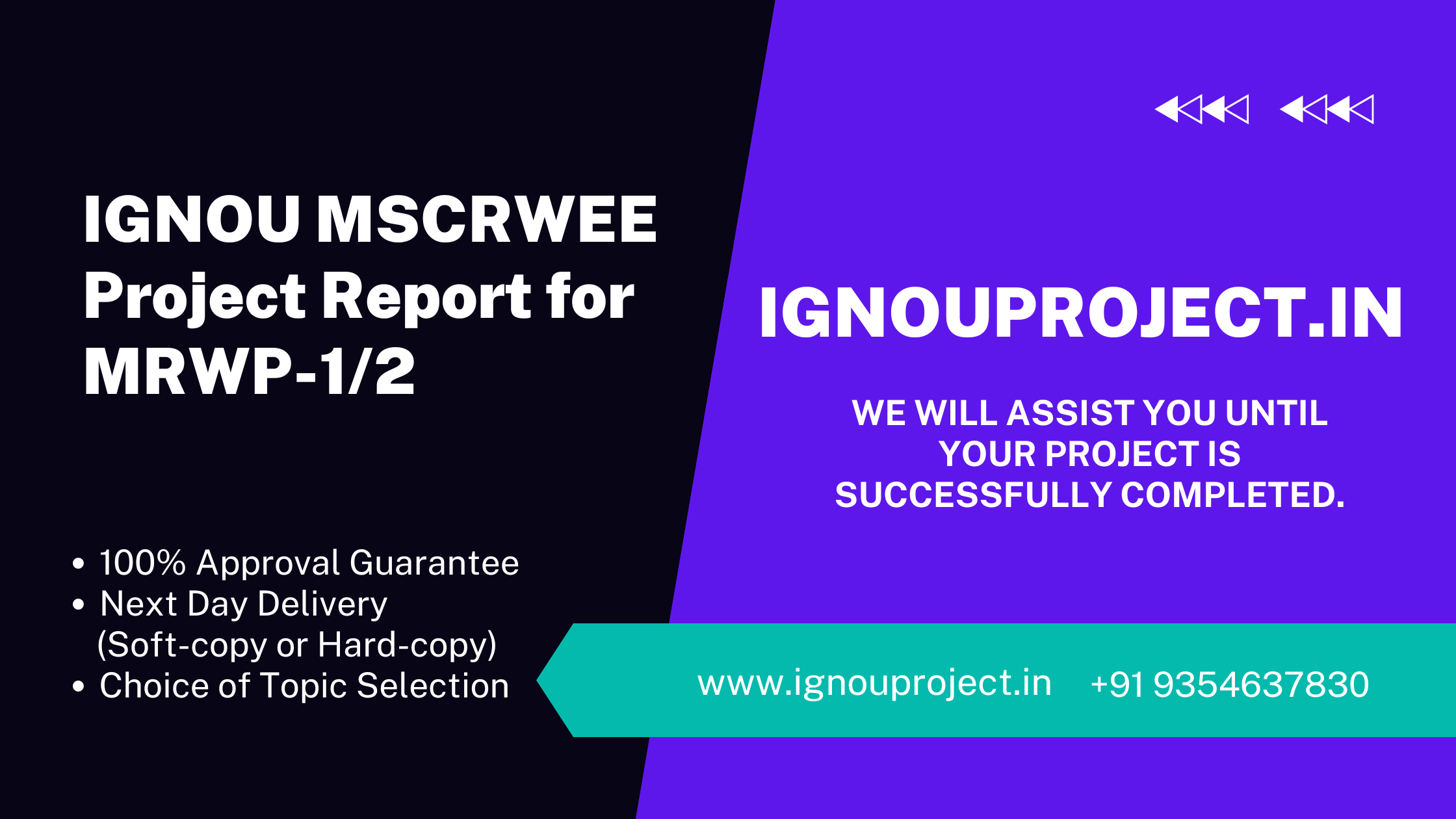 IGNOU MSCRWEE Project Report for MRWP-1/2