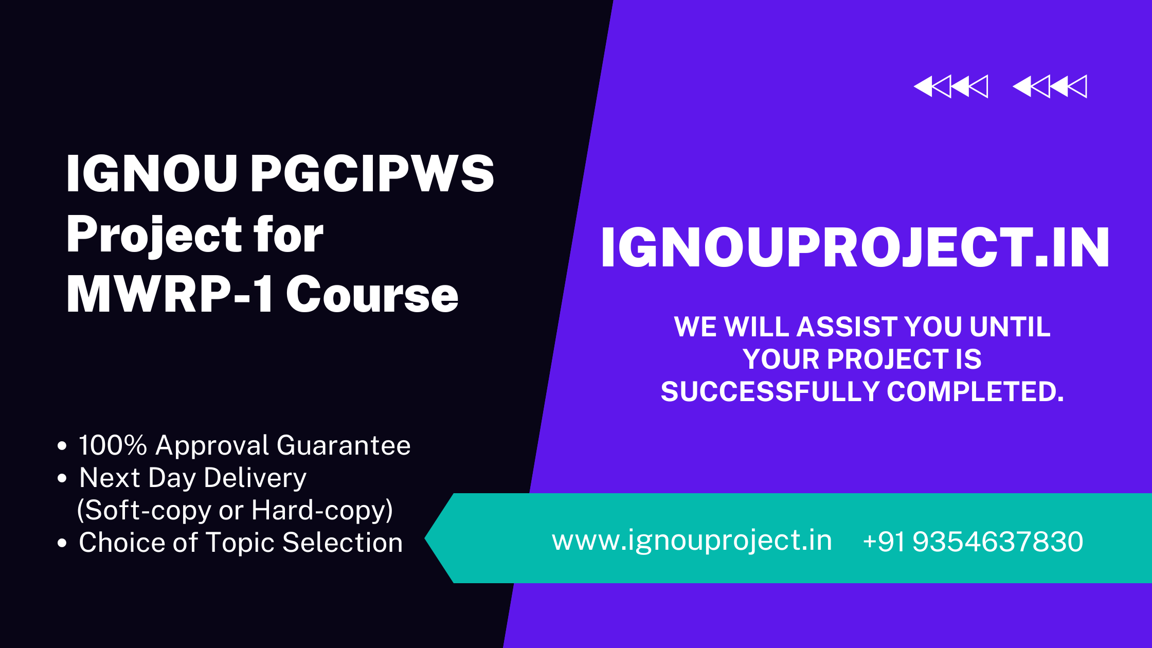 IGNOU PGCIPWS Project for MWRP-1 Course