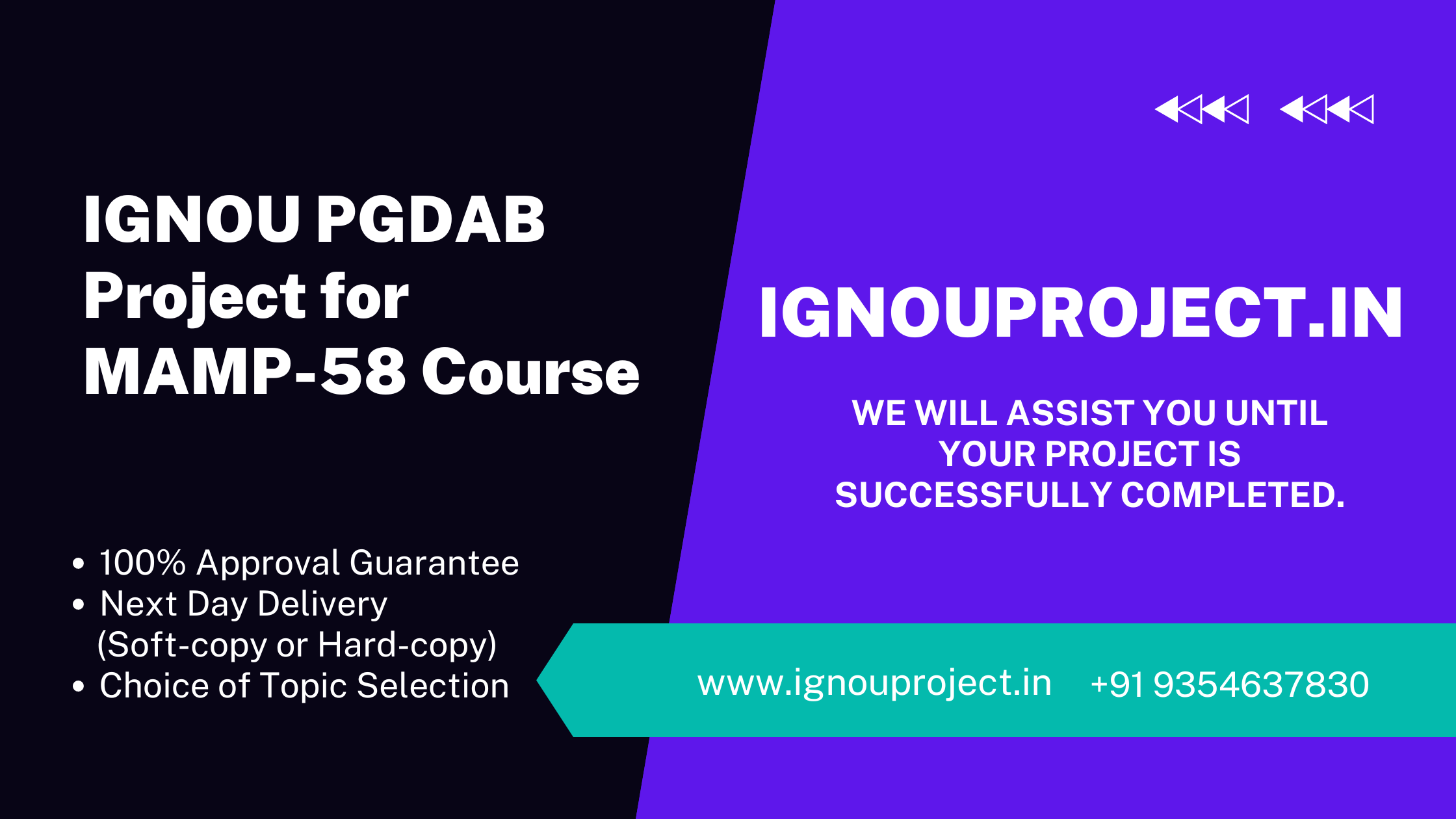 IGNOU PGDAB Project for MAMP-58 Course