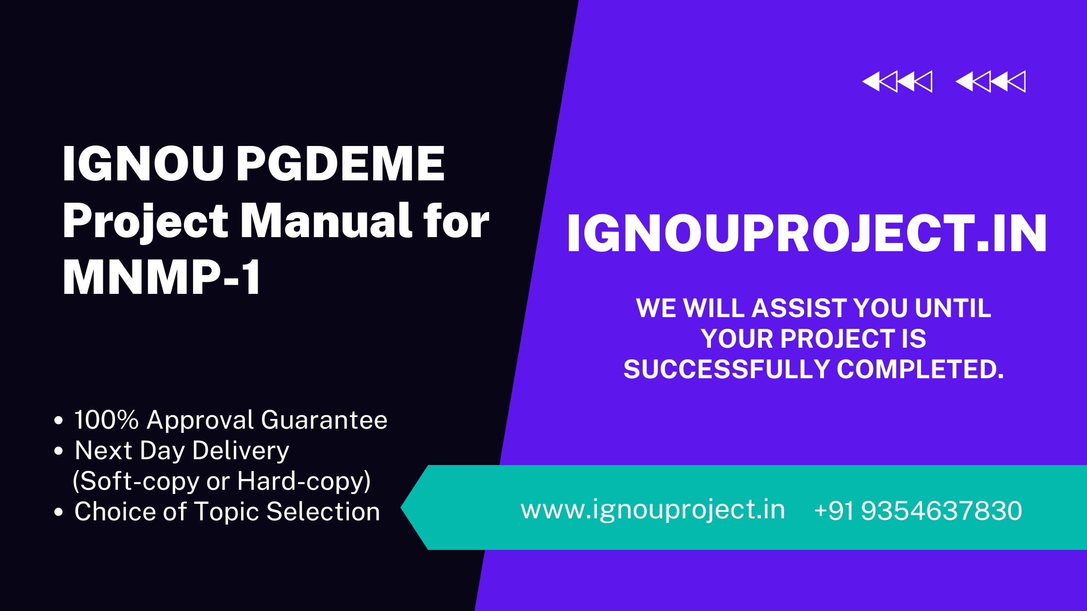 IGNOU PGDEME Project Manual for MNMP-1