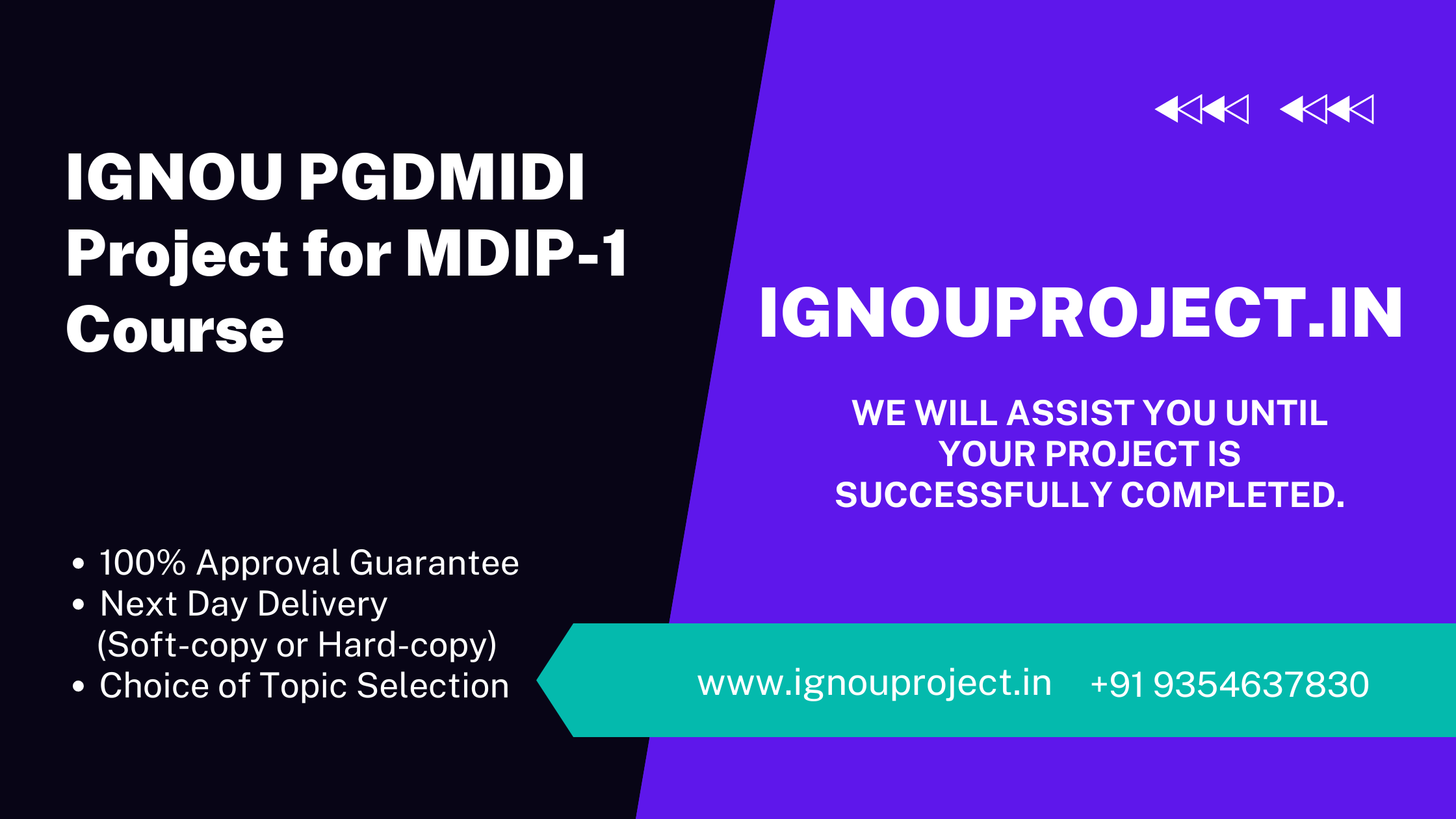 IGNOU PGDMIDI Project for MDIP-1 Course