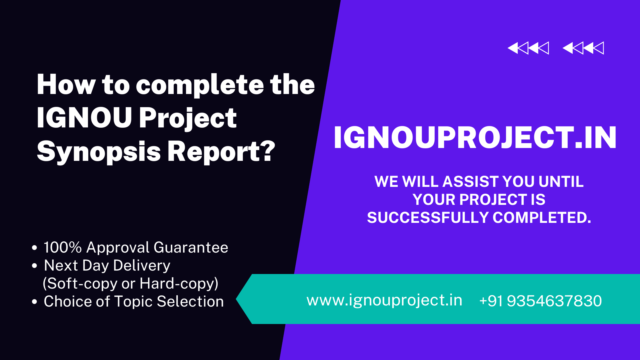 How to complete the IGNOU Project Synopsis Report?