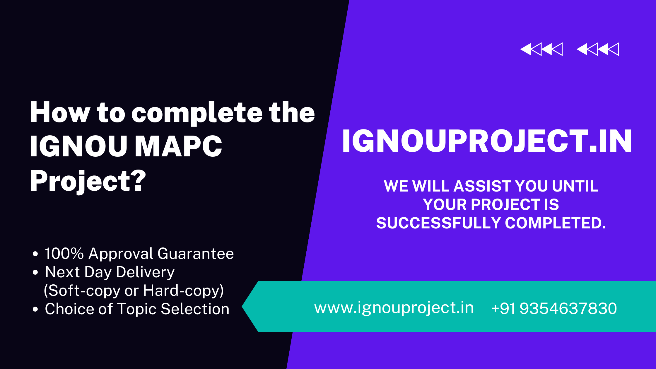 How to complete the IGNOU MAPC Project?