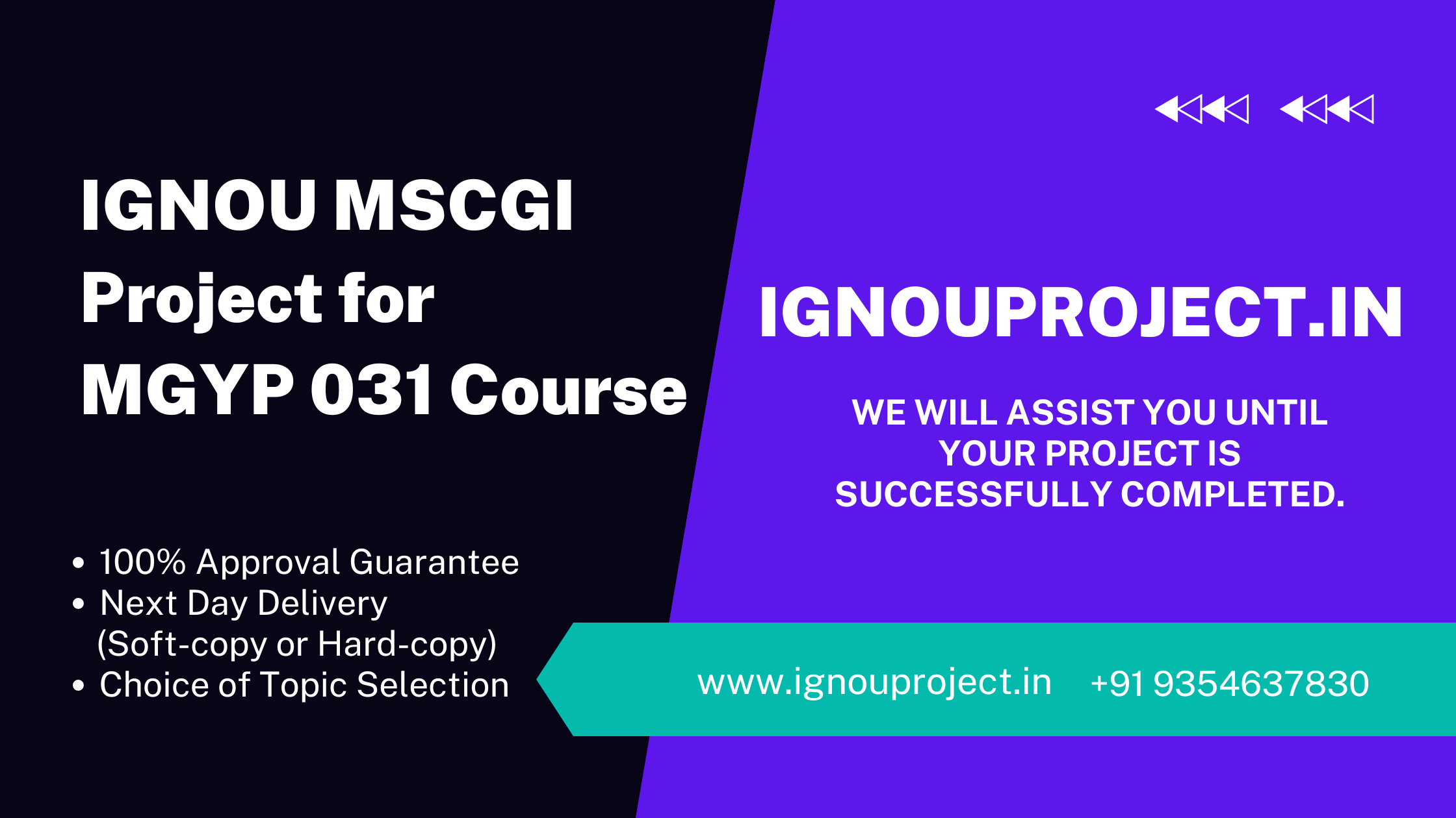 IGNOU MSCGI Project for MGYP 031 Course