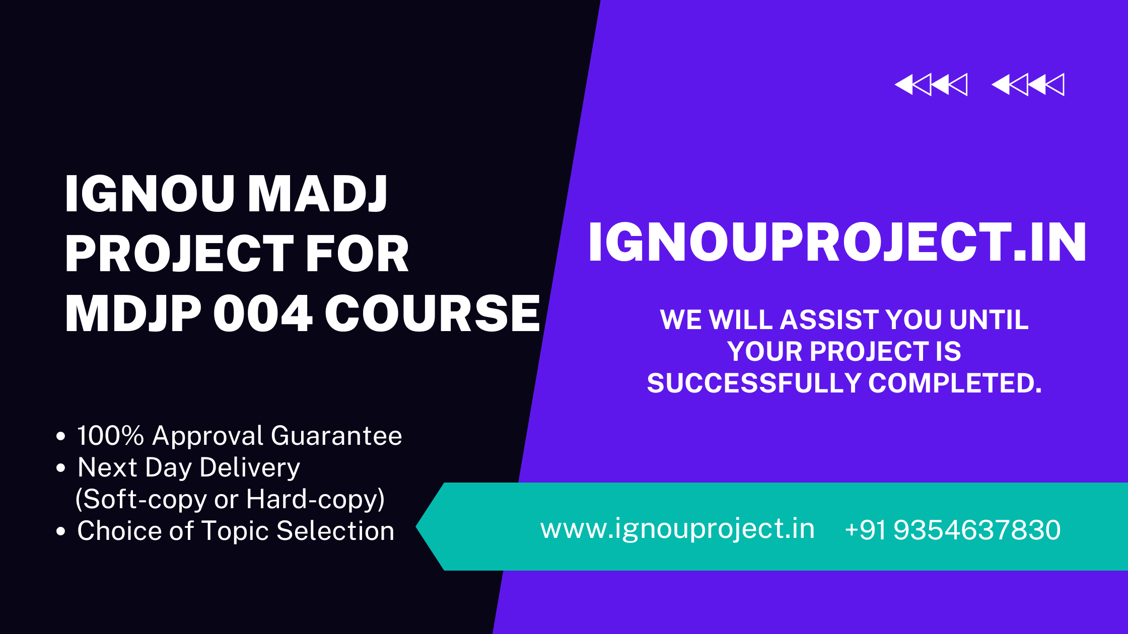 IGNOU MADJ PROJECT for MDJP 004 Course