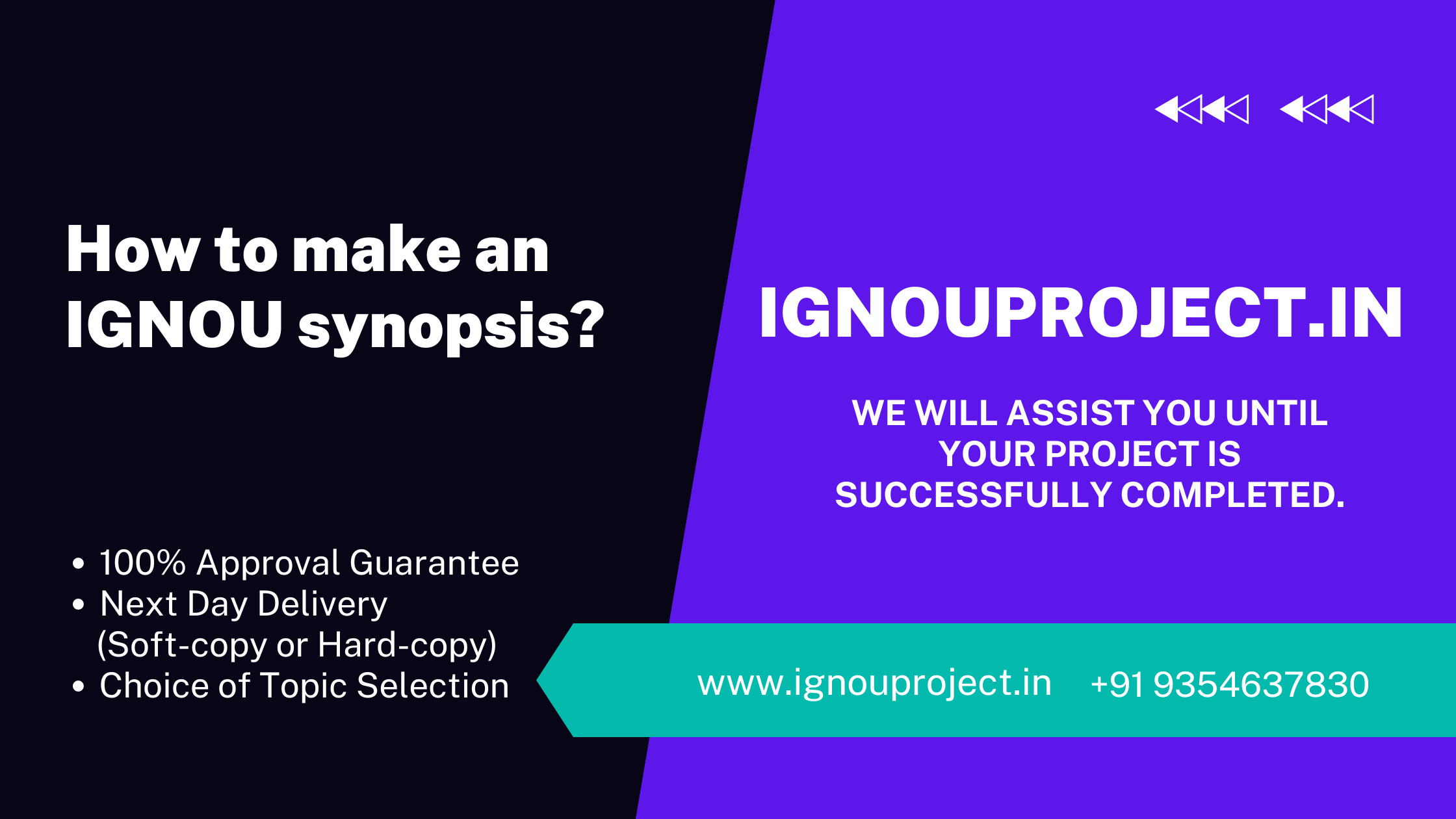 How to make an IGNOU synopsis?