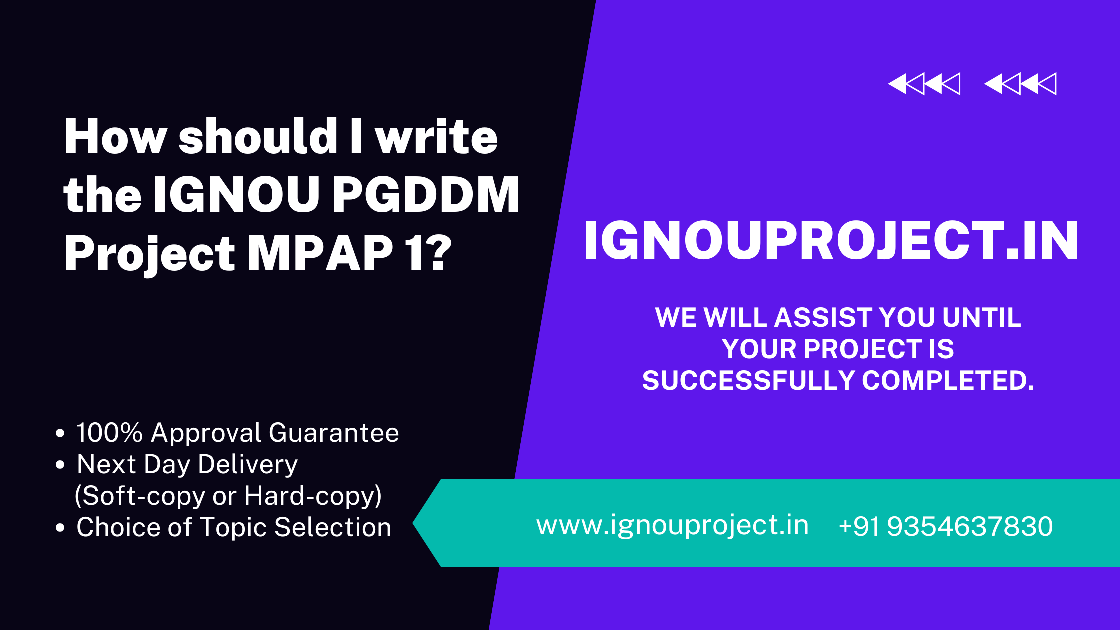 How should I write the IGNOU PGDDM Project MPAP 1?