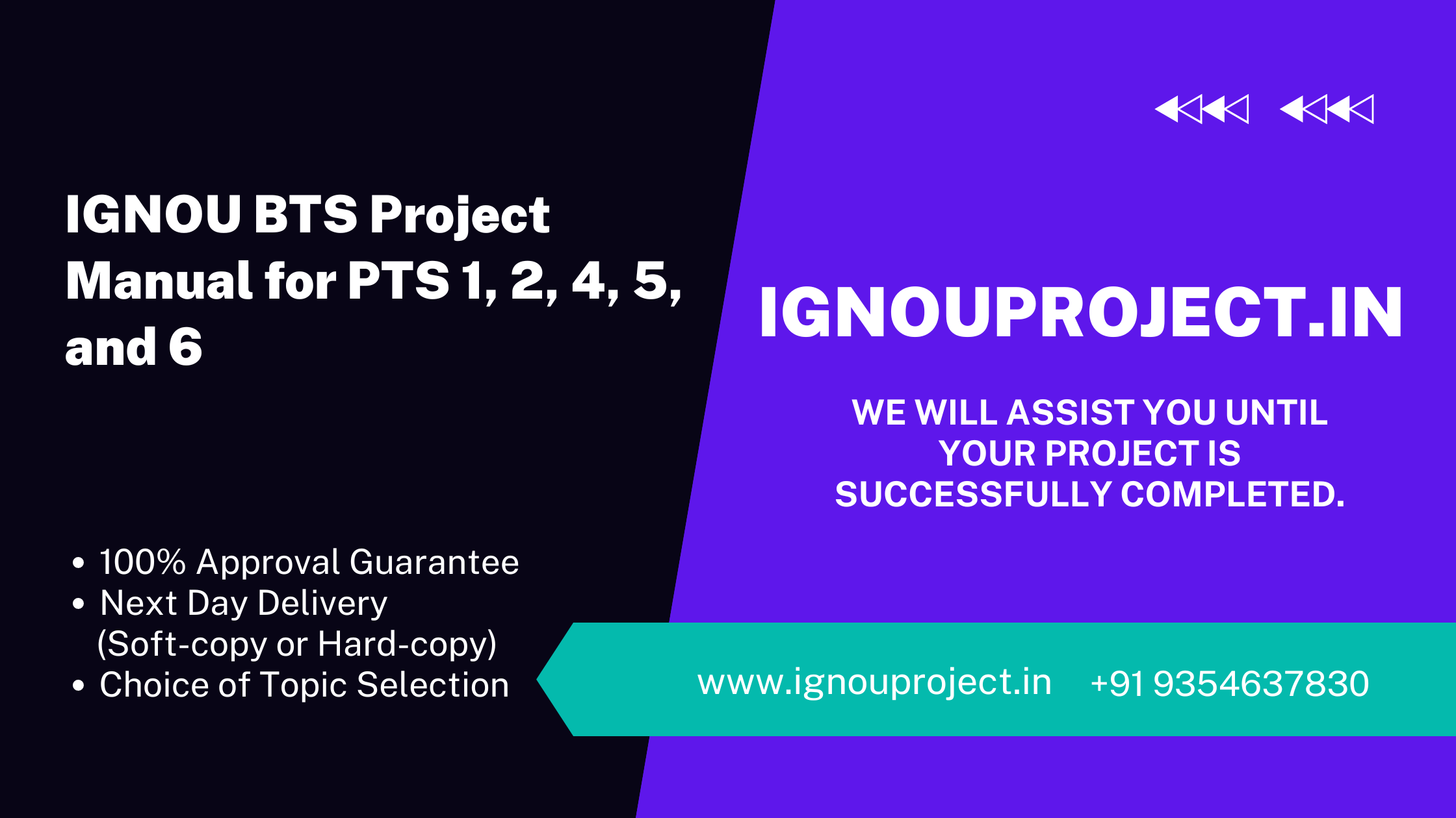 IGNOU BTS Project Manual for PTS 1, 2, 4, 5, and 6