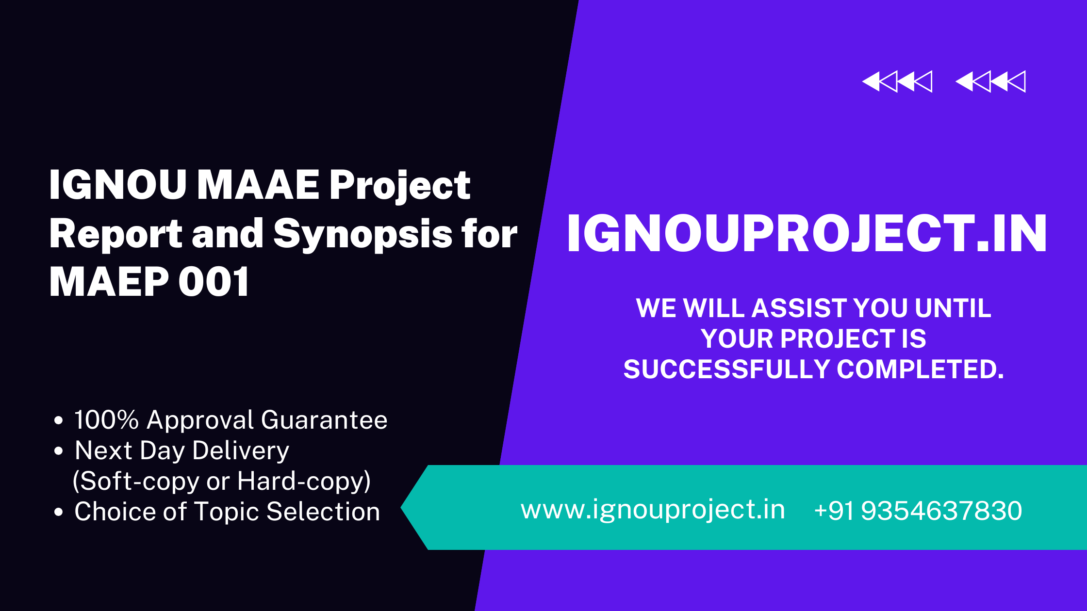 IGNOU MAAE Project Report and Synopsis for MAEP 001