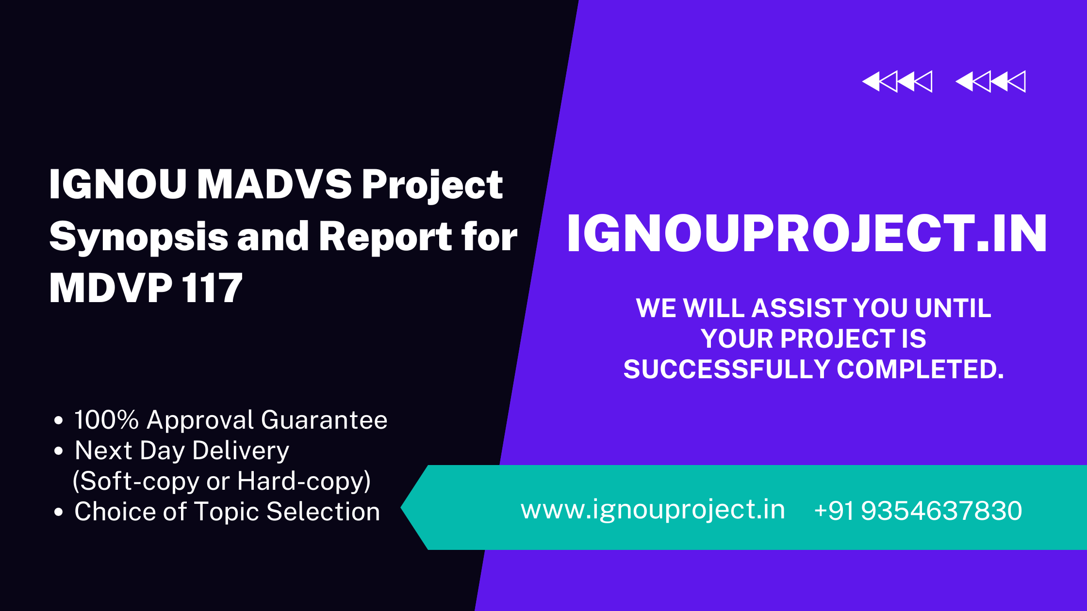 IGNOU MADVS Project Synopsis and Report for MDVP 117