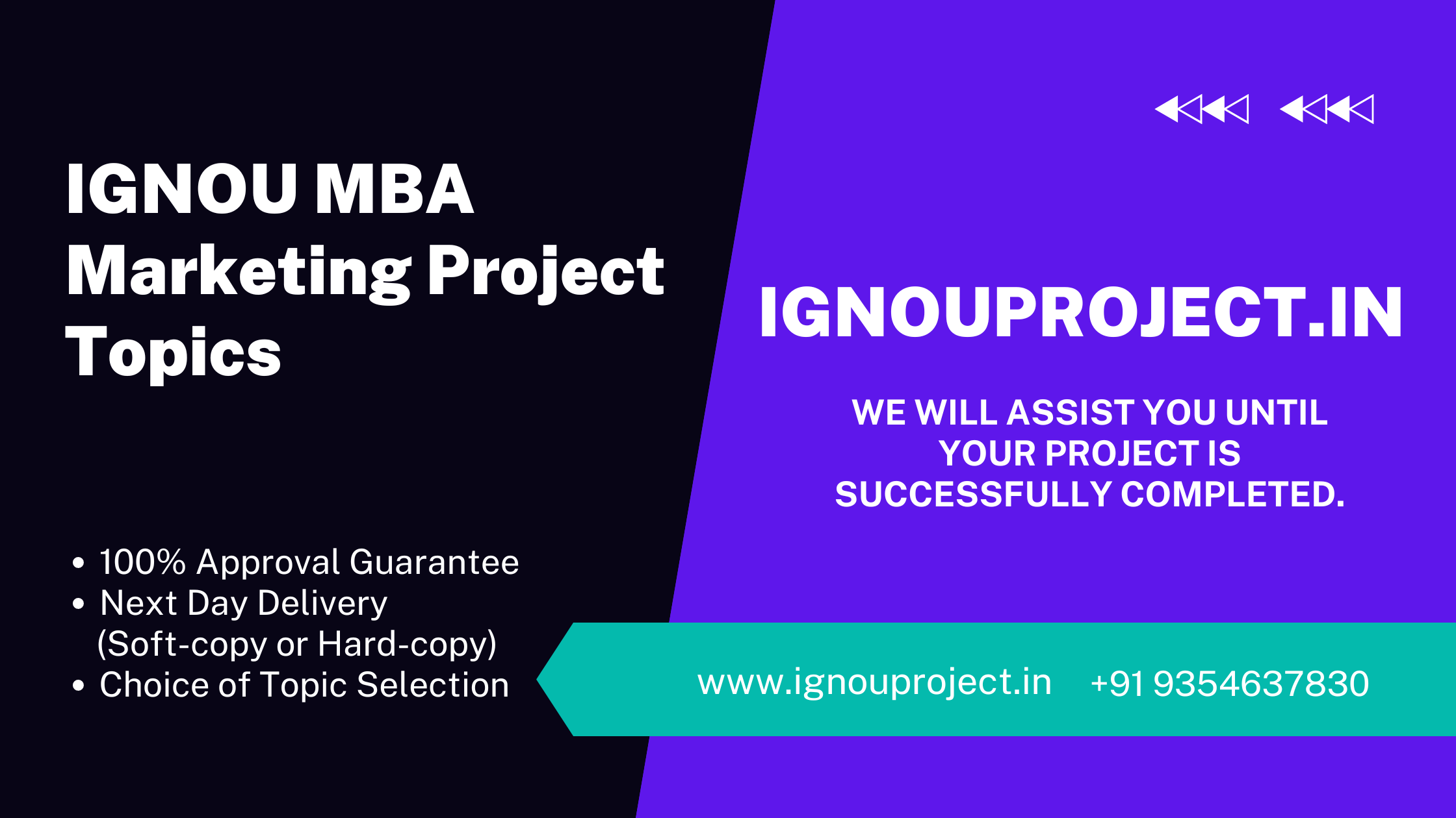 IGNOU MBA Marketing Project Topics