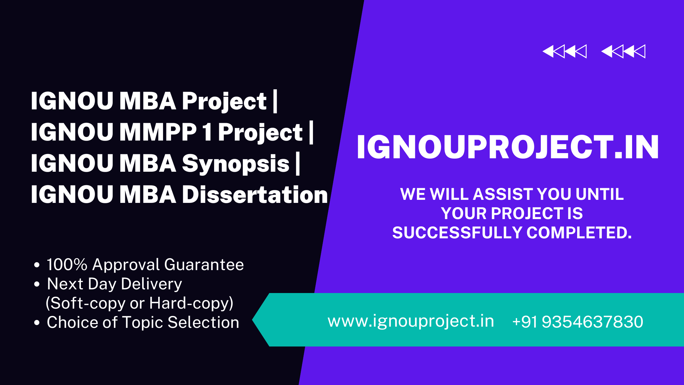 IGNOU MBA Project | IGNOU MMPP 1 Project | IGNOU MBA Synopsis | IGNOU MBA Dissertation