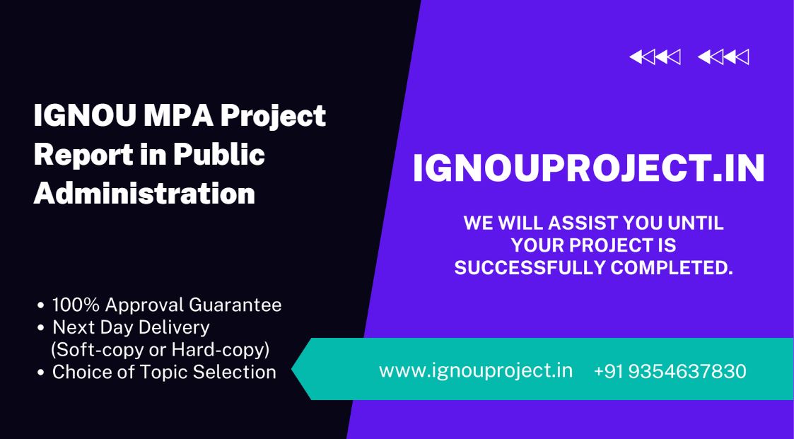 IGNOU MPA Project Report in Public Administration