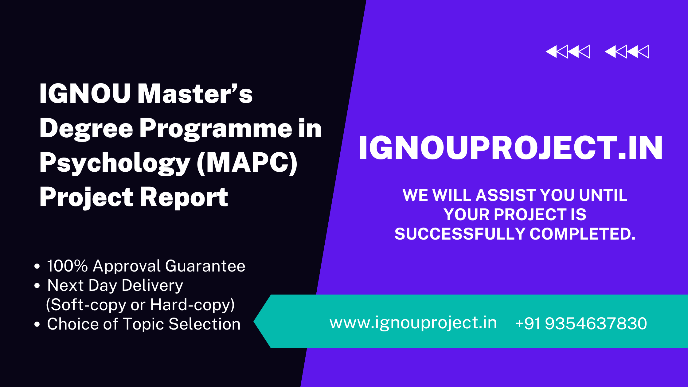 IGNOU MAPC Project Report (Master’s Degree Programme in Psychology)