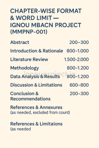 Chapter Wise Format & Word Limit in MBACN Project